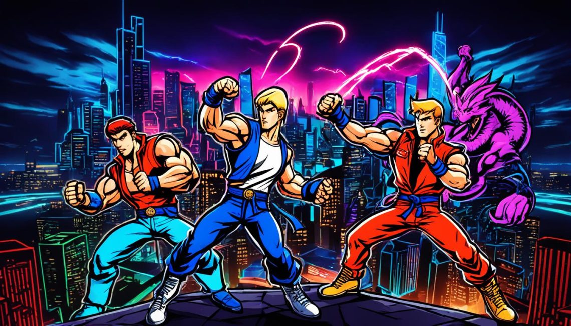 double dragon neon characters