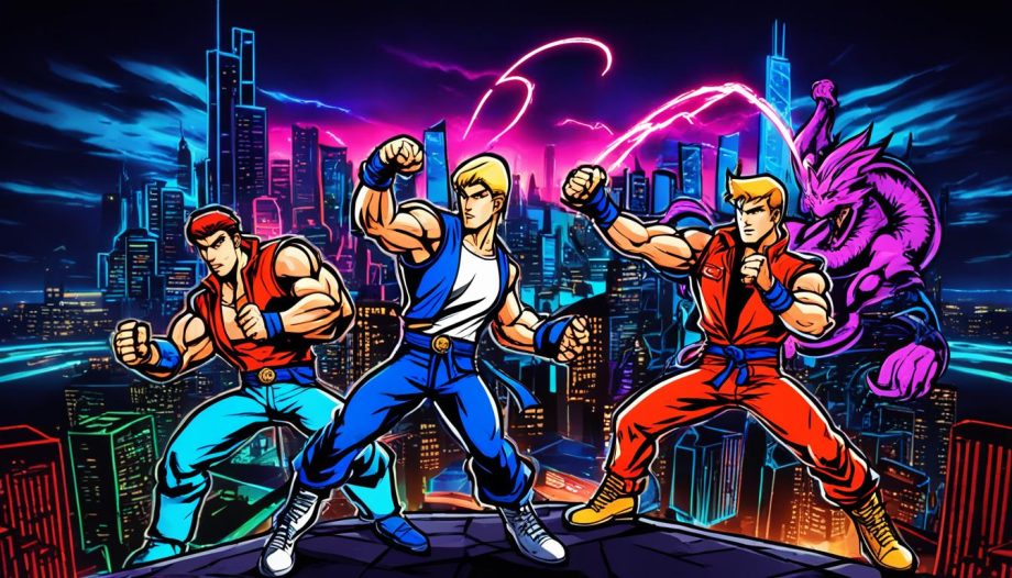 double dragon neon characters